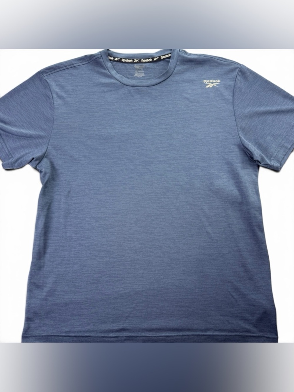 Reebok Men’s M Blue Athletic T-Shirt Performance Tee Short Sleeve Activewear